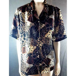 sz XL Voir Collection Animal Blouse leopard l5pb4